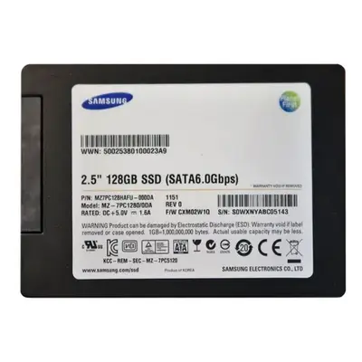 MZ7PC128HAFU-000DA Samsung PM830 Series 128GB Multi-Level Cell SATA 6Gb/s 2.5-Inch Solid State Drive