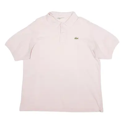LACOSTE Mens Polo Shirt Pink L