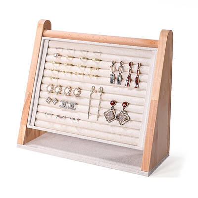 Multi Slot Velvet Slant Back Ring Organizer Stands