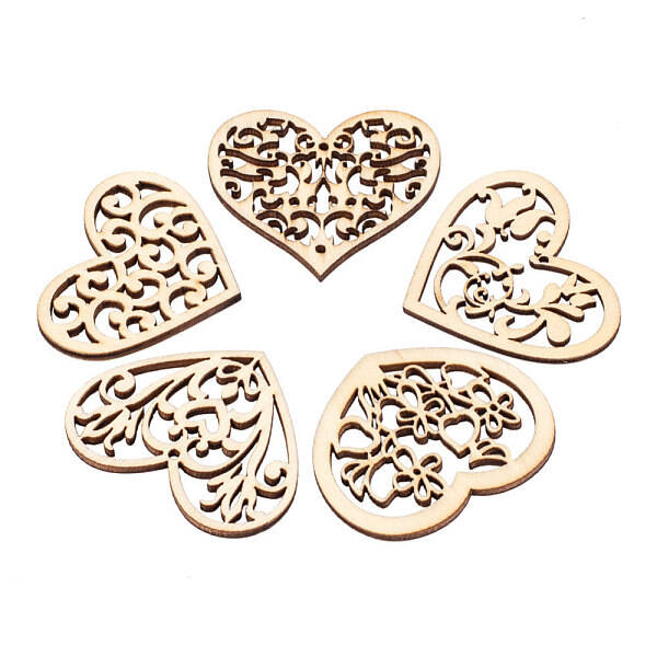 Undyed Wood Pendants
