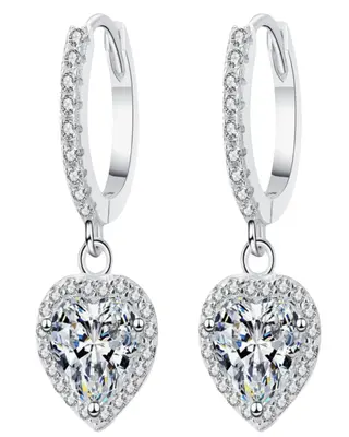Best Trending 2 Carat Diamond Heart Drop Earrings Gift on Sale for Women, Lady, Mother, Wife