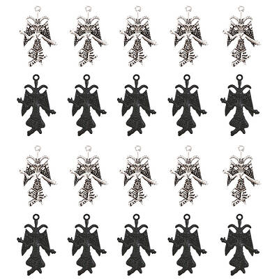 20Pcs 2 Colors Alloy Pendants