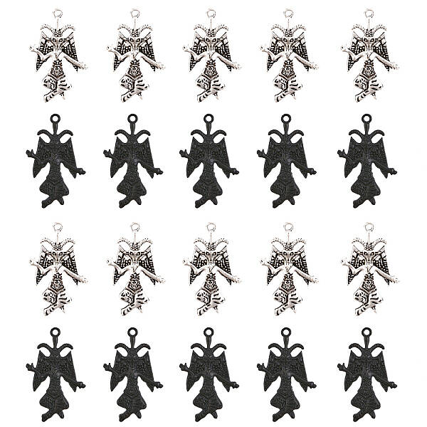 20Pcs 2 Colors Alloy Pendants