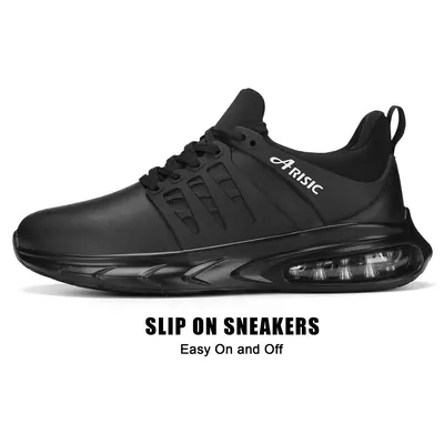 Non Slip Shoes for Men Food Service Waterproof Restaurant Men Work Shoes Comfort Slip on Sneakers Kitchen Chef Slip Resistant...