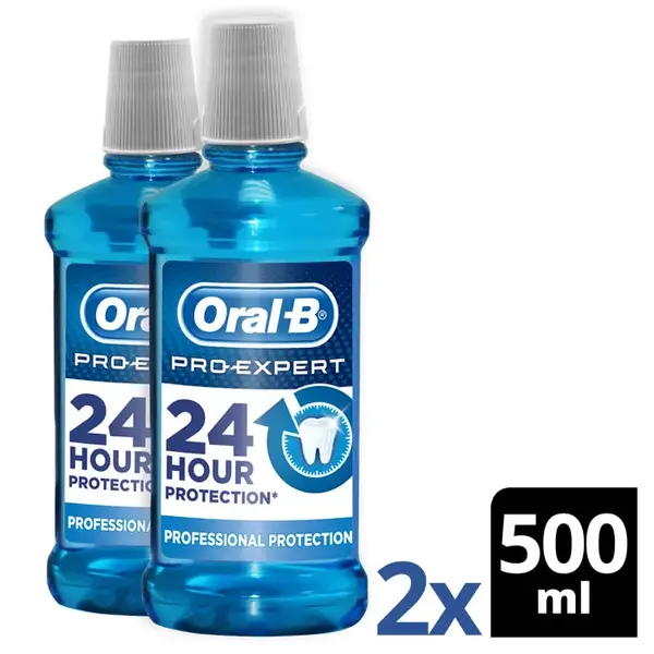 Oral-B Pro-Expert Collutorio Protezione Professionale 500ml Set 2 Pezzi
