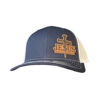Jesus, the way, the truth, the life. Custom Richardson Snapback hat showing off your faith. Trucker Style