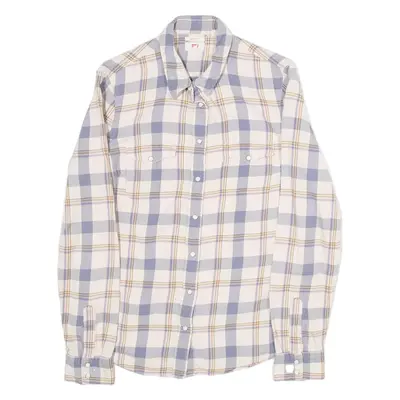 LEVI'S Classic Fit Mens Shirt Blue Check Long Sleeve M