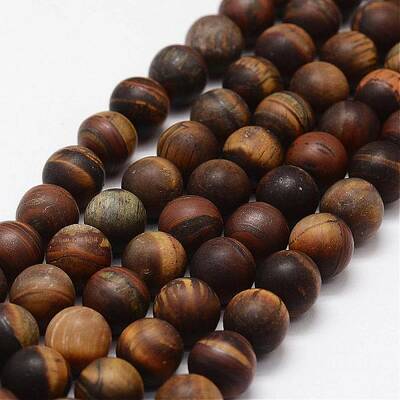 Frosted Natural Tiger Eye Beads Strands
