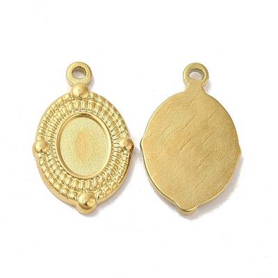 Ion Plating(IP) 304 Stainless Steel Pendant Cabochon Settings