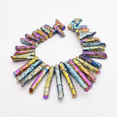 Electroplate Natural Dragon Bone Stone Beads Strands