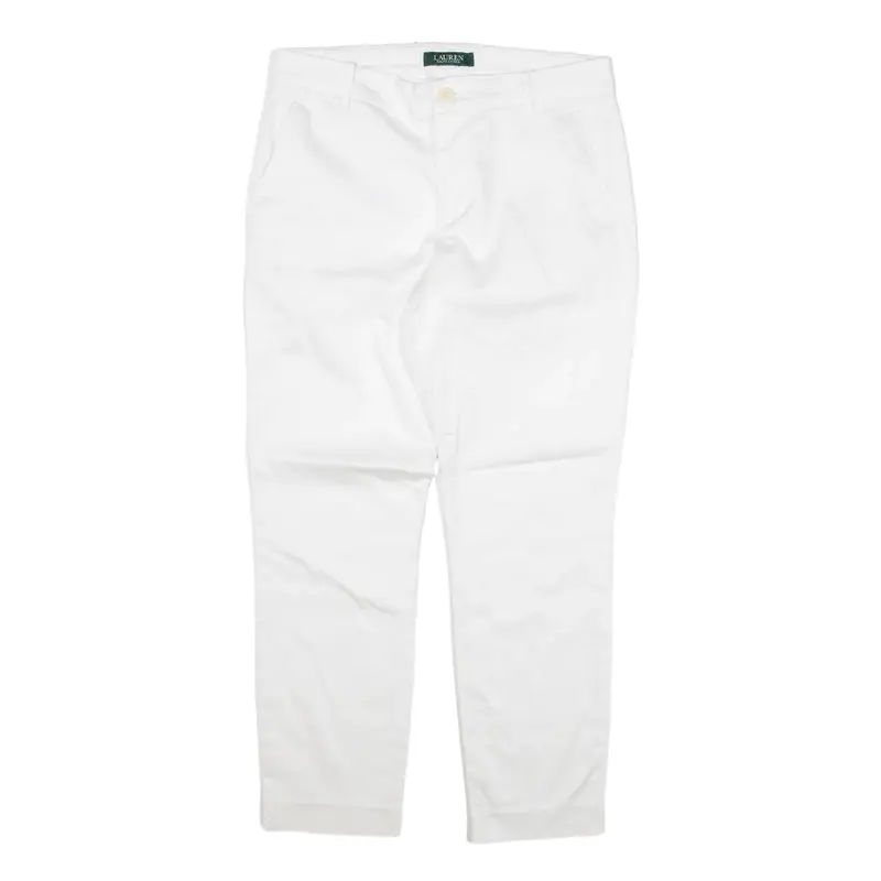 LAUREN RALPH LAUREN Trousers White Regular Tapered Womens W30 L24