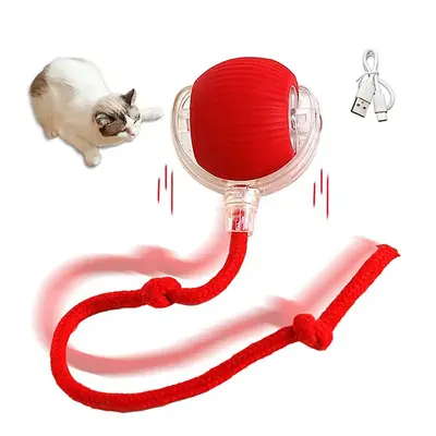 Automatic Rolling Dog/Cat Ball Toy – Interactive Electric Pet Ball with LED Lights – Motion-Activated, Chew-Resistant, Wa...