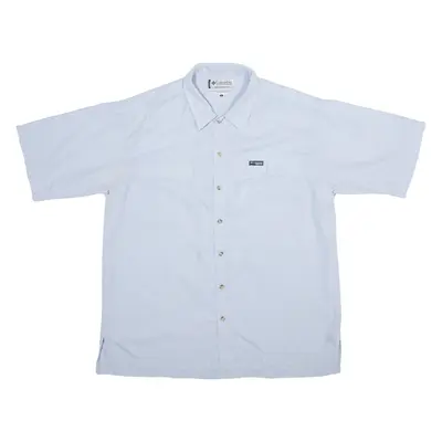 COLUMBIA Mens Shirt Blue Gingham L