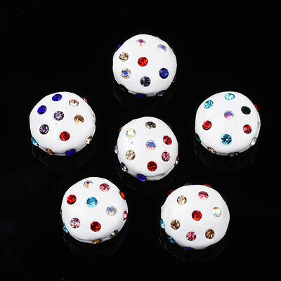Polymer Clay Rhinestone Beads