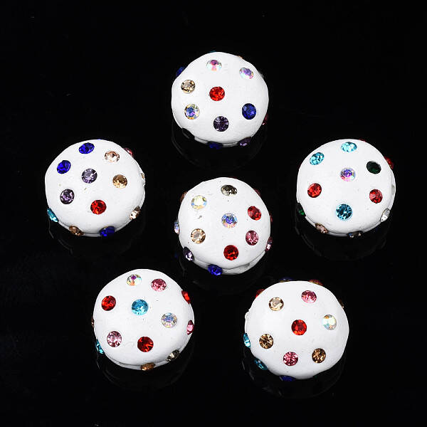 Polymer Clay Rhinestone Beads