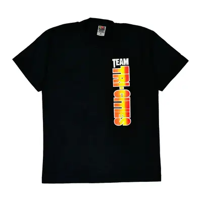 Single Stitch Tri-Cities Wrestling Fruit Of The Loom Graphic T-Shirt - Large Black Cotton Blend