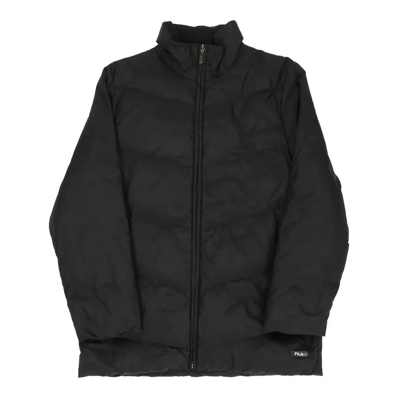 Vintage Fila Puffer - Small Black Polyester Blend