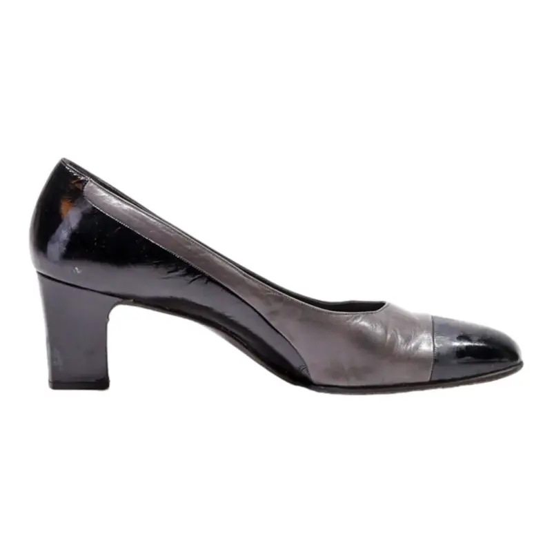 BALLY Pump Heels Black Leather Womens UK 6