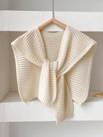 Solid Color Knit Shawl, Casual Lightweight Scarf Shawl for Women, Fashion Elegant Soft Warm Shawl for Daily Wear, Trendy All-...