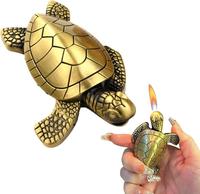 Torch Lighter, Creative Desktop Golden Turtle Butane Lighter, Cool Portable Gas Lighter, Adjustable Soft Flame Lighter, Refil...