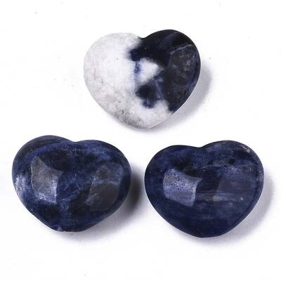 Natural Sodalite Heart Love Stone