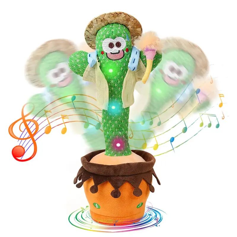 MIAODAM  Talking Cactus Toy, Dancing Singing Toy, Repeats & Recording, Birthday Day Gift