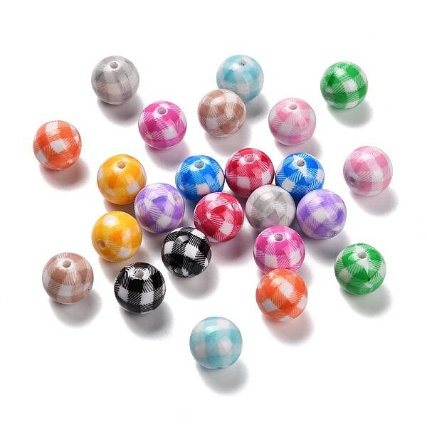 Spray Painted Opaque Acrylic Beads