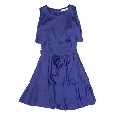 REISS Tiana Womens Day Dress Purple Sleeveless Knee Length UK 4