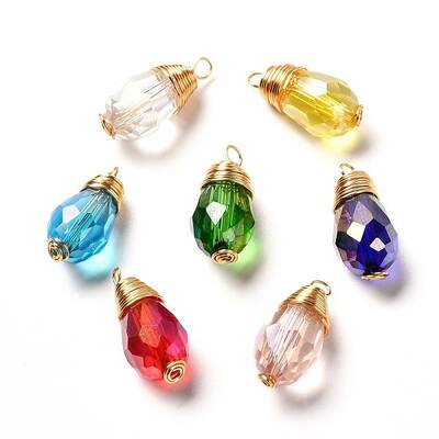 Electroplate Glass Pendants