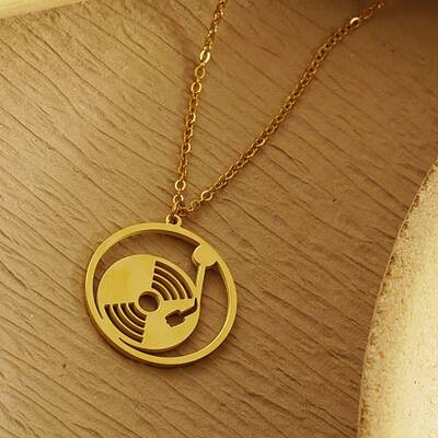 Phonograph Pendant Necklace