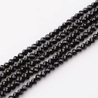 Natural Black Spinel Beads Strands