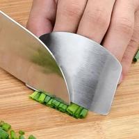 Stainless Steel Finger Protection Knife, 1 Count Multifunctional Vegetable Cutting Baffle, Household Kitchen Cooking Protecti...