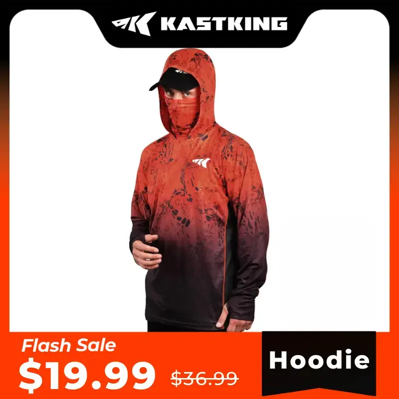 KastKing Men's Long Sleeve Fishing Shirt ,UPF 50 Fishing Hoodie Shirt For Men And Women, Long Sleeve Fishing Hiking Shirt, Br...