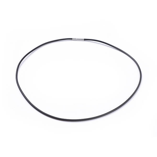 Rubber Necklace Cord with Brass Findings