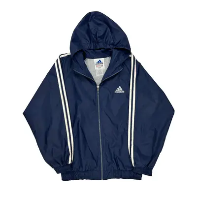 Adidas Jacket - Large Navy Nylon