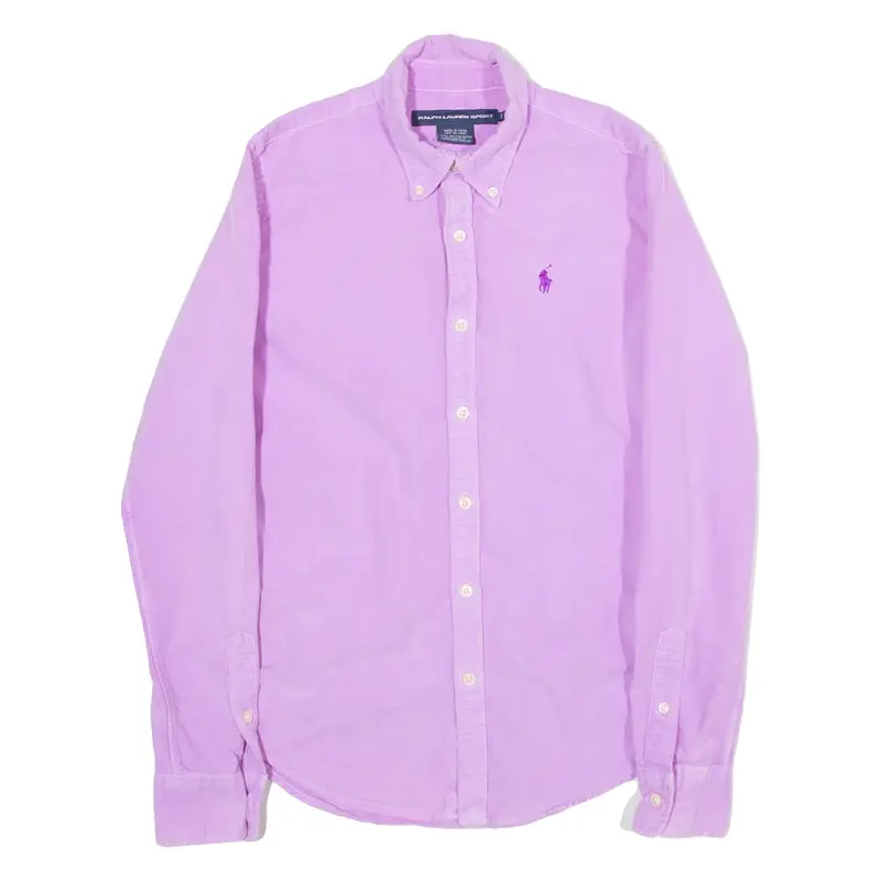 RALPH LAUREN Boys Plain Shirt Purple Long Sleeve 2Y