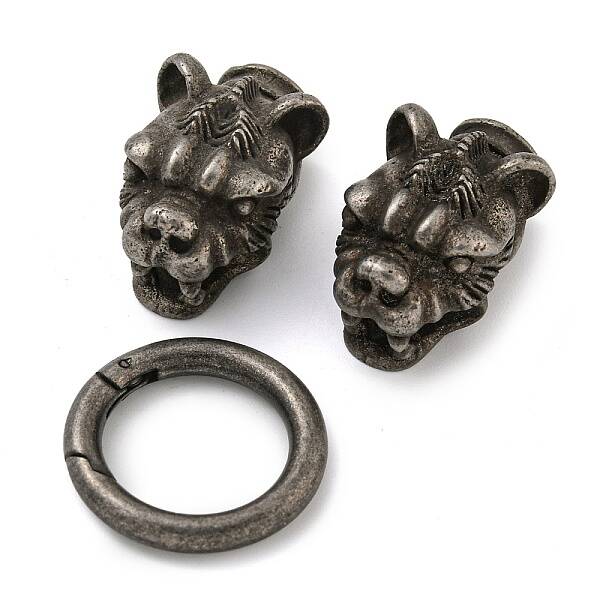 Tibetan Style 304 Stainless Steel Spring Gate Rings
