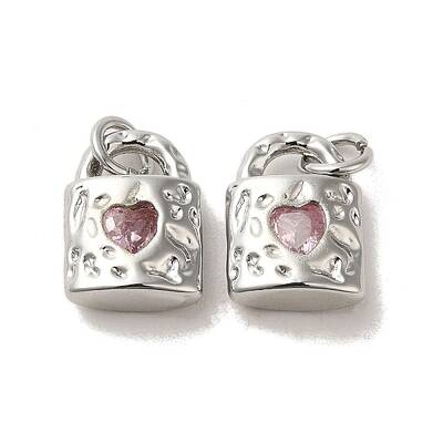 Brass Micro Pave Cubic Zirconia Pendants