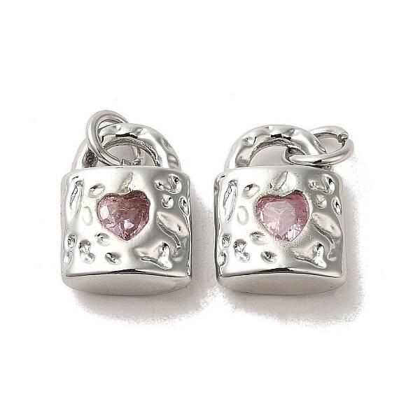 Brass Micro Pave Cubic Zirconia Pendants