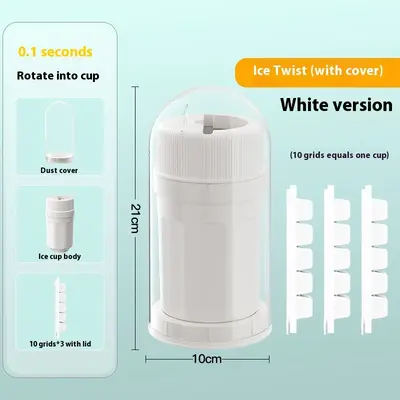 Twisting Ice Cup Rotating Release Ice Cube Trays Rotation With Cover Ice Block Mold For Freezer Home Refrigerator Storage | C...