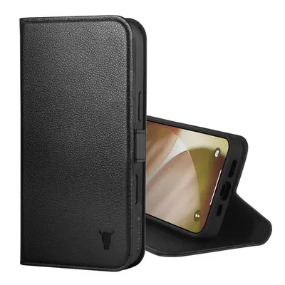 Apple iPhone 17 Leather Wallet Case (with MagSafe Charging) - Black