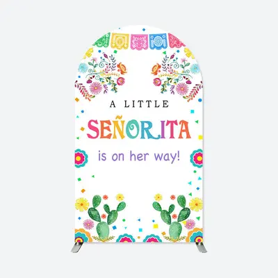 Aperturee Little Senorita Cactus Baby Shower Arch Backdrop | Custom Chiara Arched Covers | Custom Arched Wall Covers | Diy Ch...