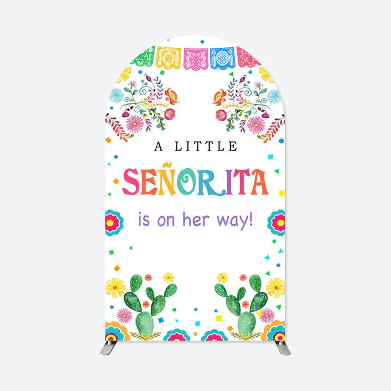 Aperturee Little Senorita Cactus Baby Shower Arch Backdrop | Custom Chiara Arched Covers | Custom Arched Wall Covers | Diy Ch...