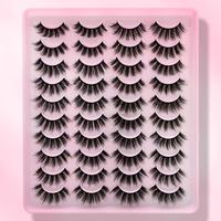 Long D Curl False Eyelashes, Wispy Faux Strip Lashes, Full Volume Eyelash for Lashes Extensions, Volumized Fake Eyelashes for...