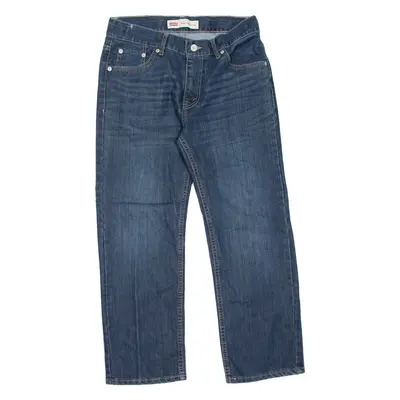 LEVI'S 505 Girls Jeans Blue Regular Straight Stone Wash W32 L27