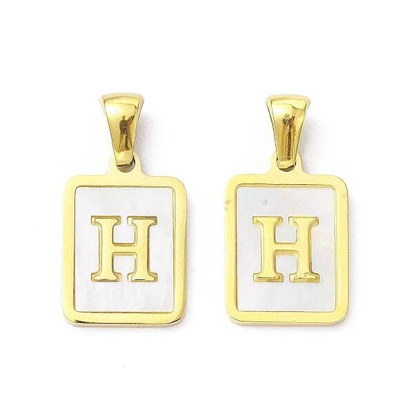 Ion Plating(IP) 304 Stainless Steel Pave Shell Pendants