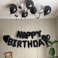 Happy Birthday Balloon Set, 27pcs/set Heart & Letter & Ball Design Balloon Set with Tools , Birthday Party Decoration Supplie...