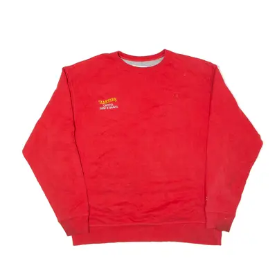 CHAMPION Sweatshirt Red Mens XL
