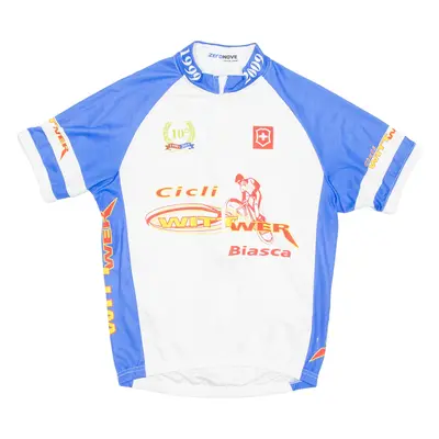 Cycling Mens Jersey Blue Full Zip M