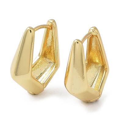 Rack Plating Brass Twist Teardrop Hoop Earrings